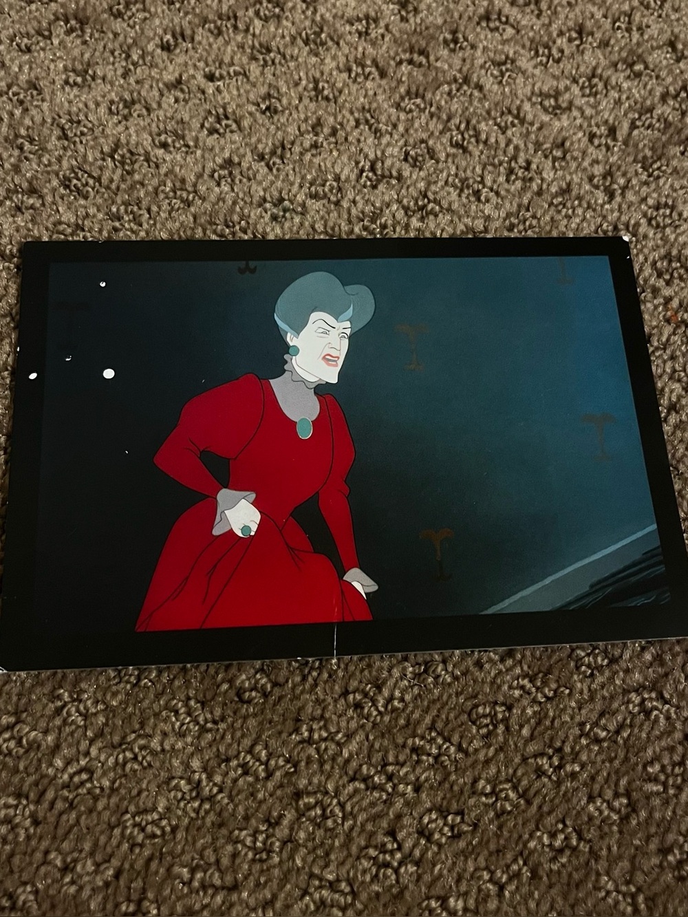 Evil step mother Cinderella post card